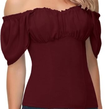 Women Vintage Sleeveless Top Ruched Bust Cami Blouse Shirts