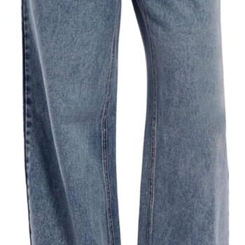 Women Going Out Low Rise Straight Leg Jeans Loose Fit Denim Pants