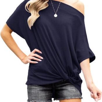 Women Off The Shoulder Tops Summer Casual Short Sleeve T-Shirts Blouse